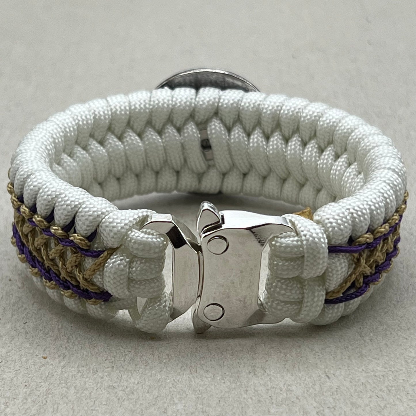 Freemason Past Master bracelet-White, Purple & Gold