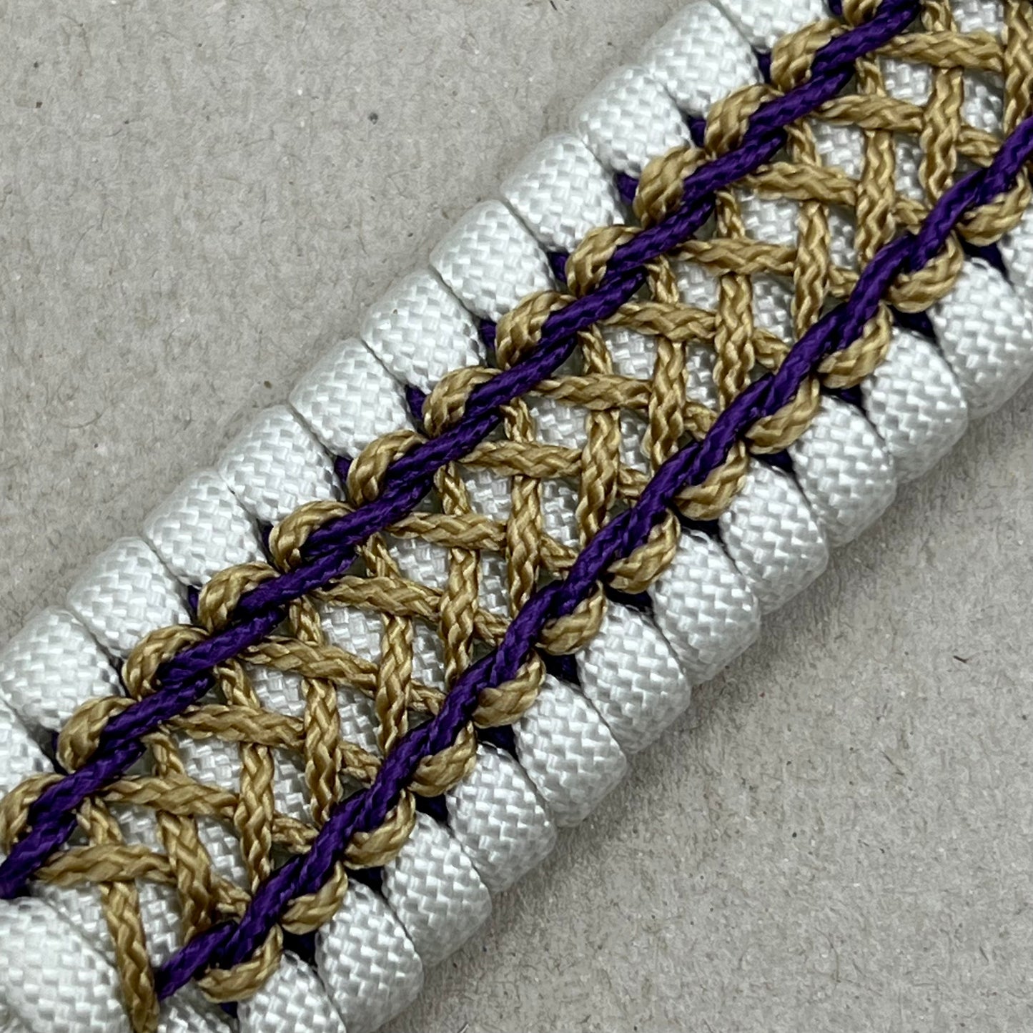 Freemason Past Master bracelet-White, Purple & Gold