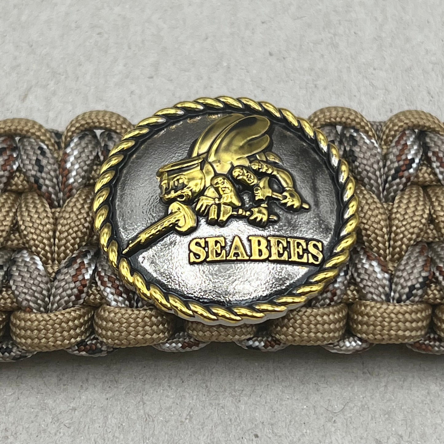 US Navy Seabees bracelet-Tan & Camo