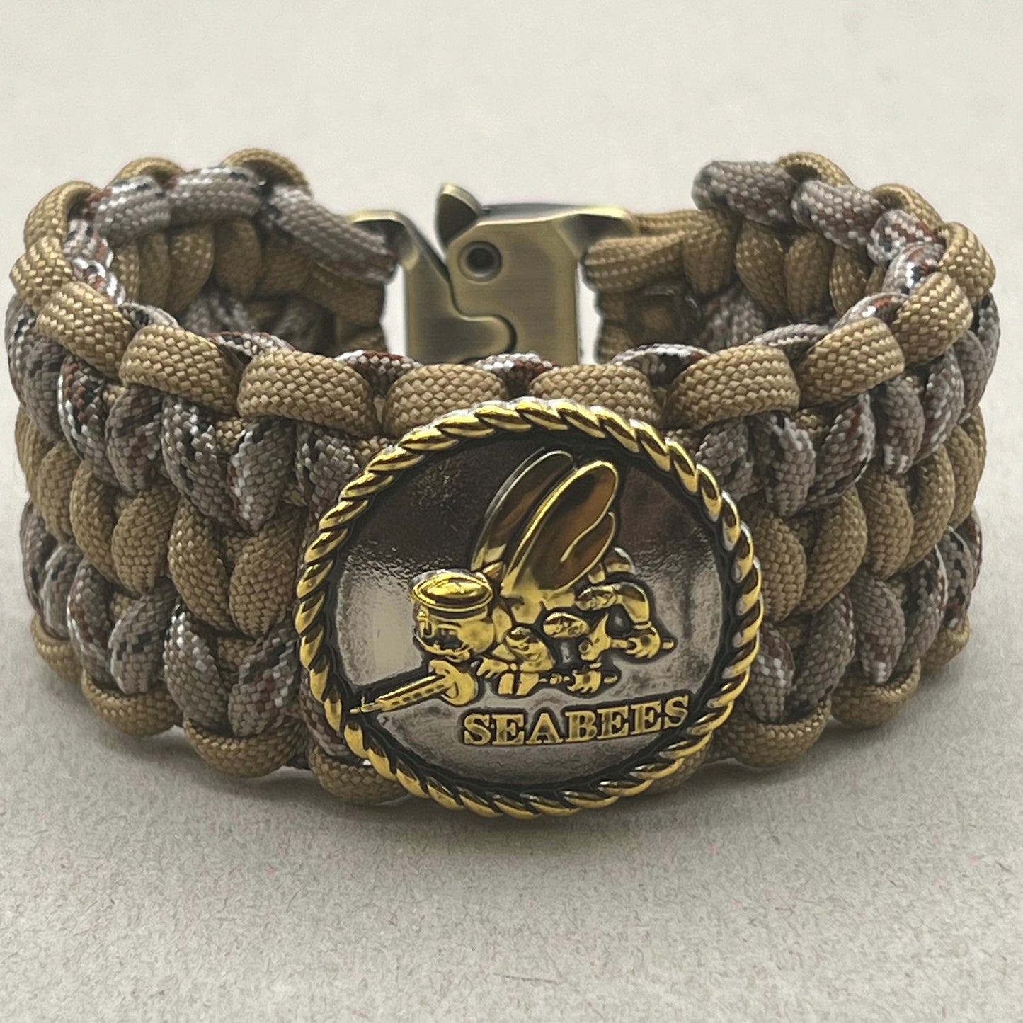 US Navy Seabees bracelet-Tan & Camo