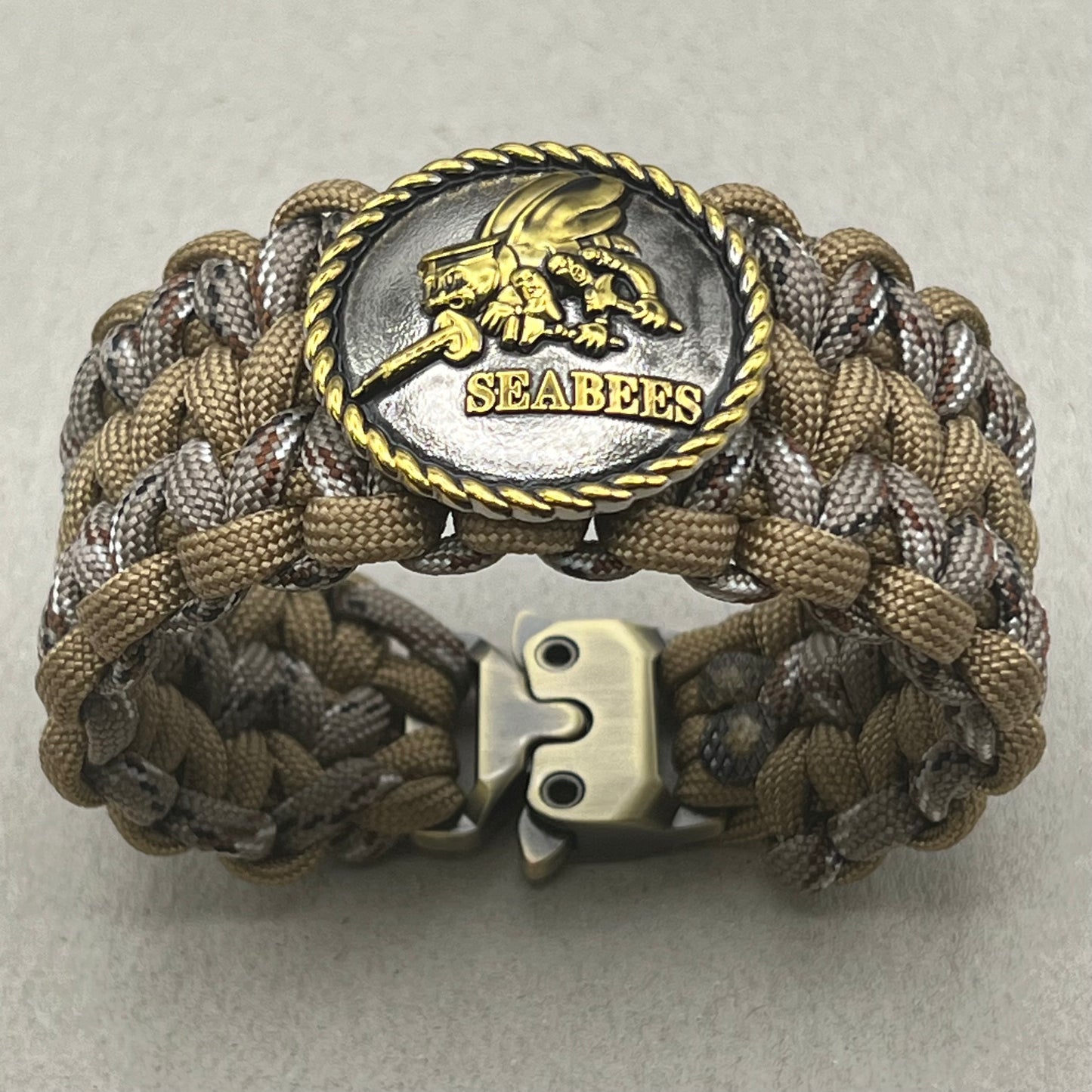 US Navy Seabees bracelet-Tan & Camo