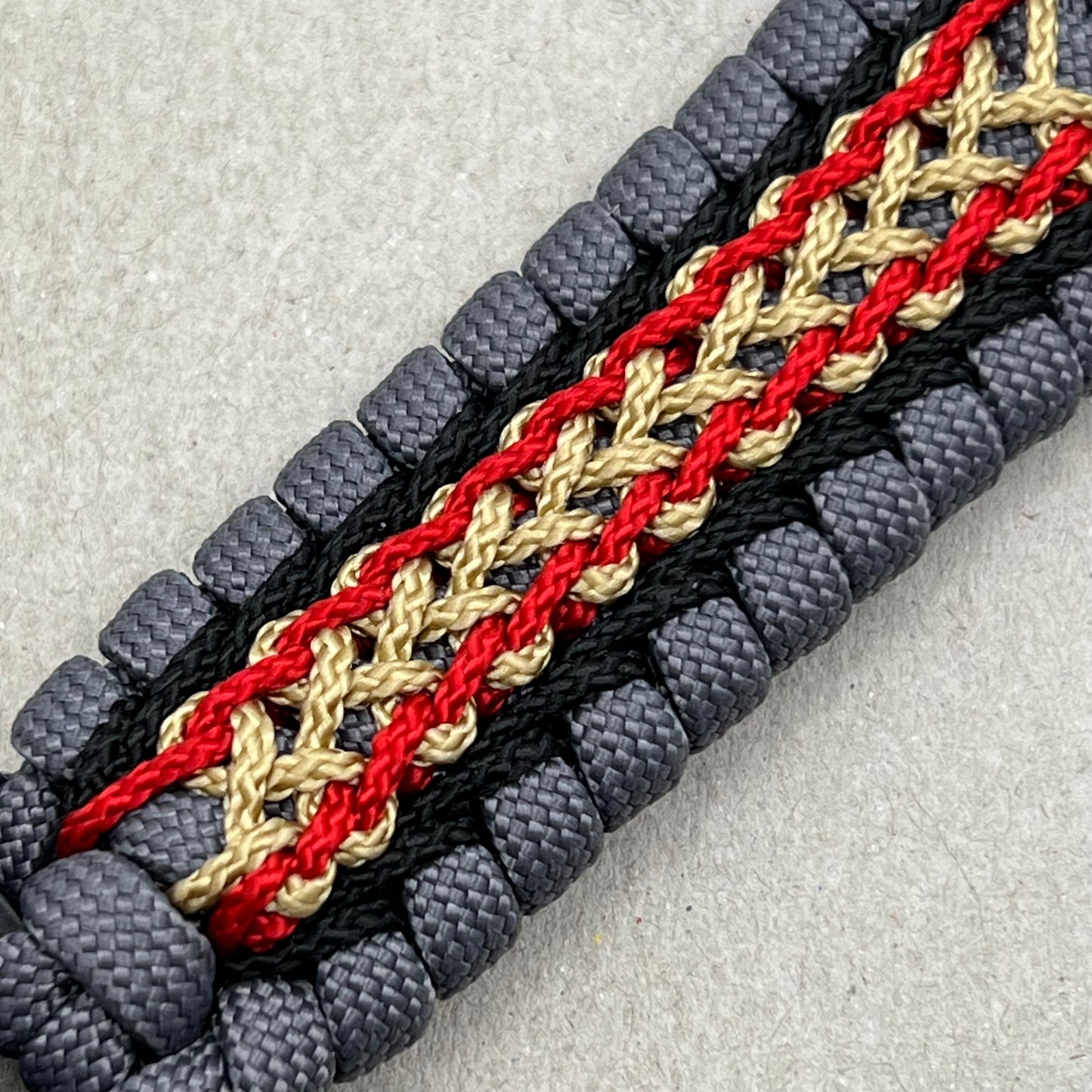 USMC Iwo Jima bracelet-Black, Red & Gold