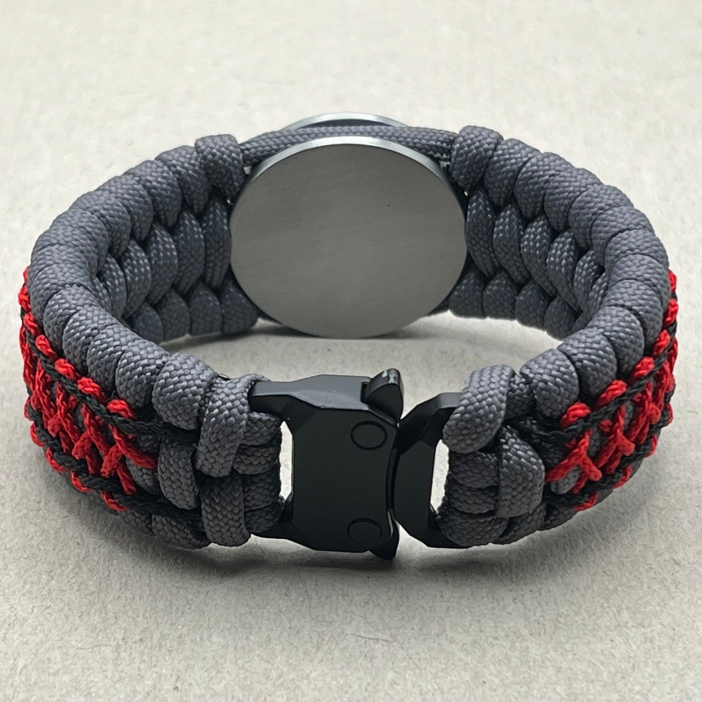 USMC Iwo Jima bracelet-Gray, Black & Red