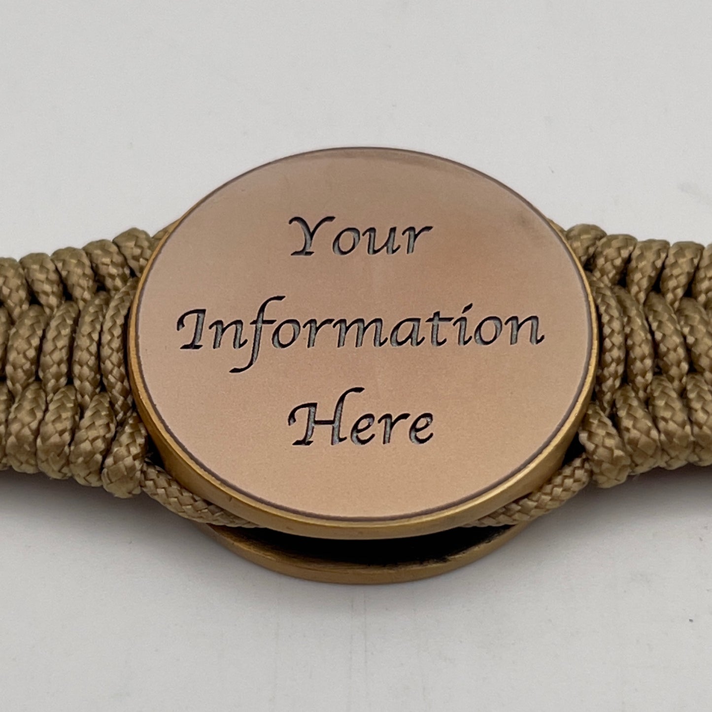 Thin, narrow, very thin and flexible and comfortable braided United States Marine Corps bracelet featuring a 24K antique gold plated USMC Eagle Globe and Anchor medallion, a gold Cobra style tactical buckle and woven with gold Type-1 paracord and Imperial Red and Black nano cord.