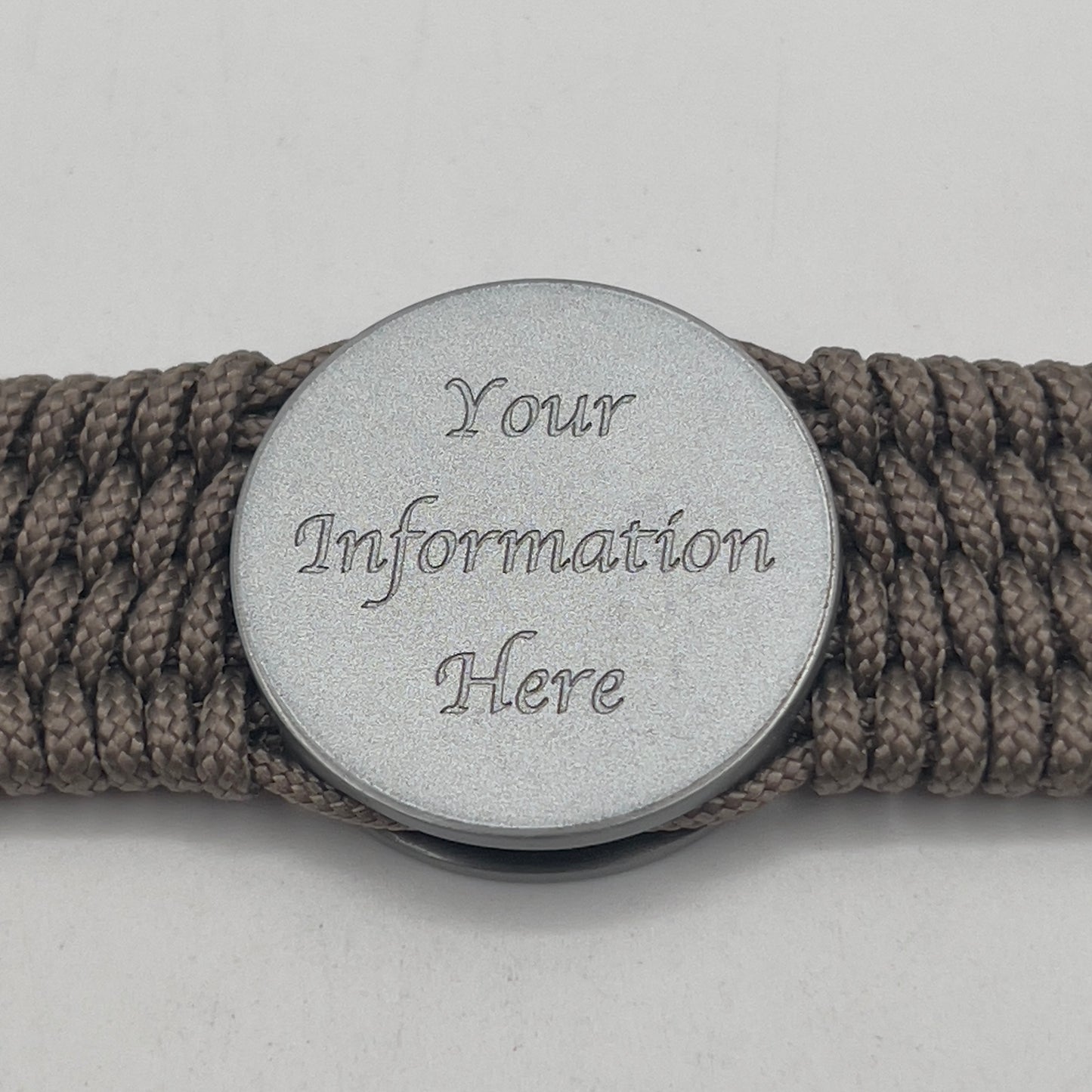 Custom engraved black and tan US Army bracelet