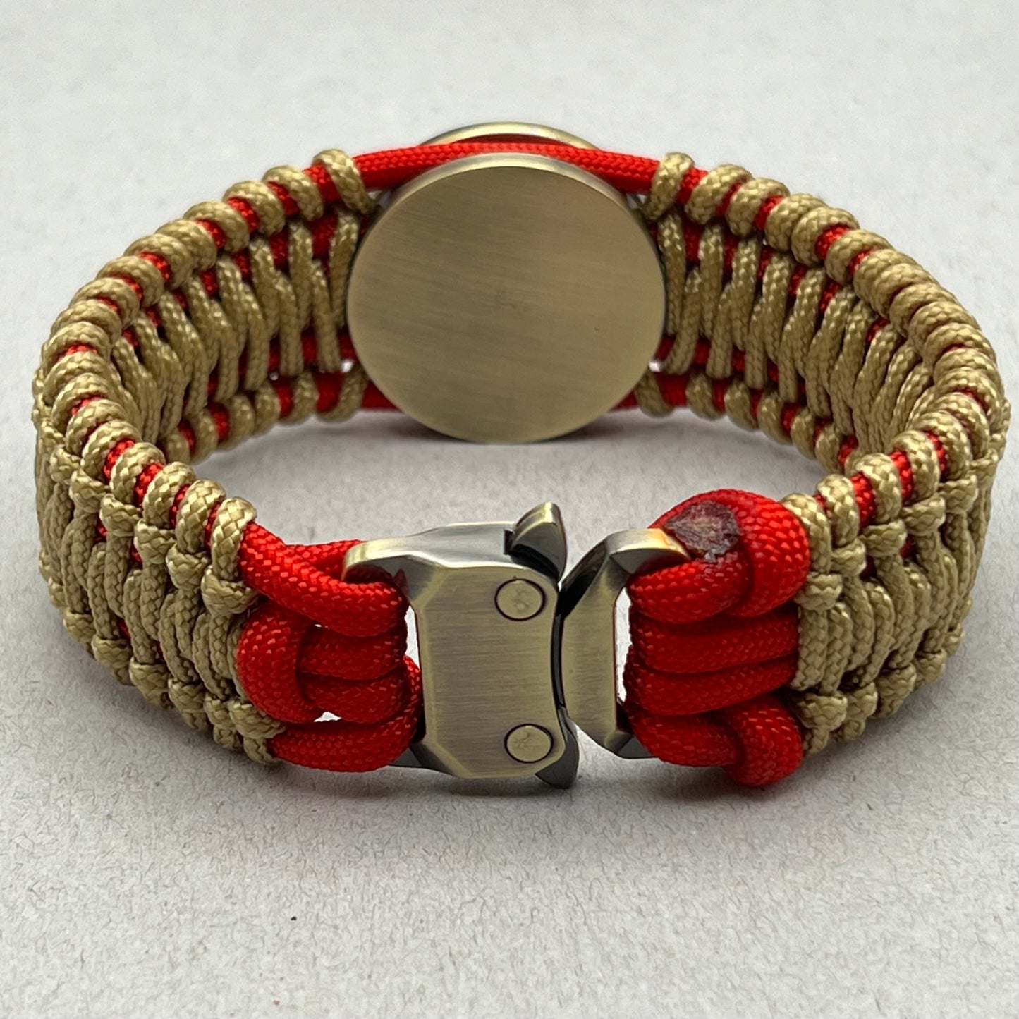 USMC bracelet-Antique Brass EGA-Red & Gold