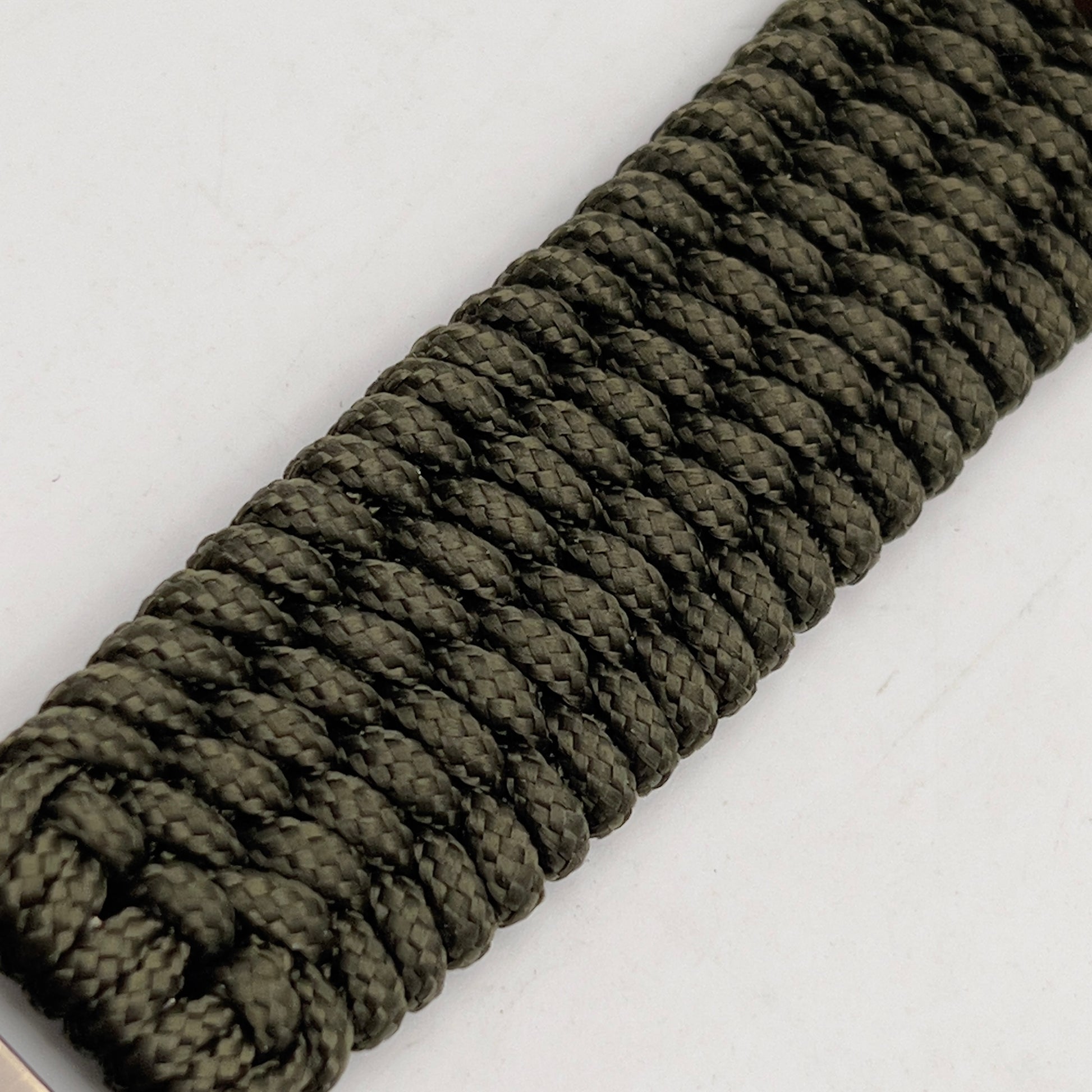 Thin, medium wide, flexible and comfortable braided United States Marine Corps bracelet featuring a 24K antique gold plated USMC Eagle Globe and Anchor medallion, a gold Cobra style tactical buckle and woven with Olive Drab Type-1 paracord.