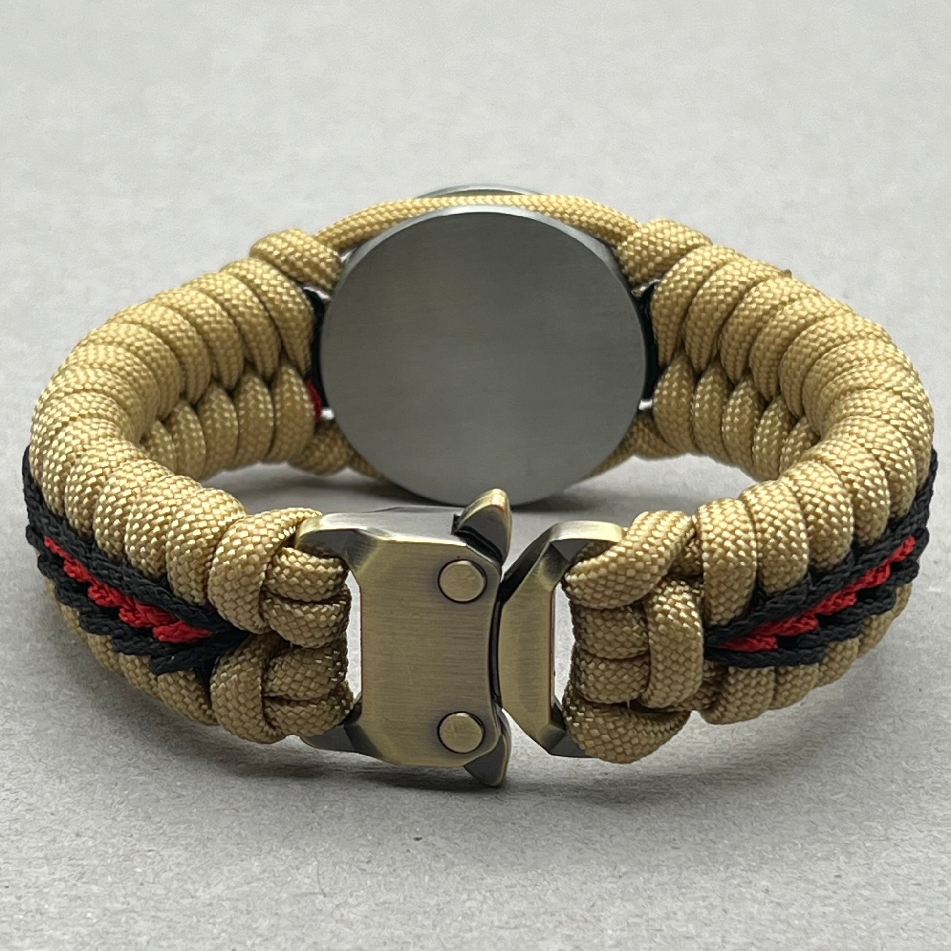 United States Marine Corps Iwo Jima handcrafted paracord bracelet. 3D UV printed injection molded beaded medallion.