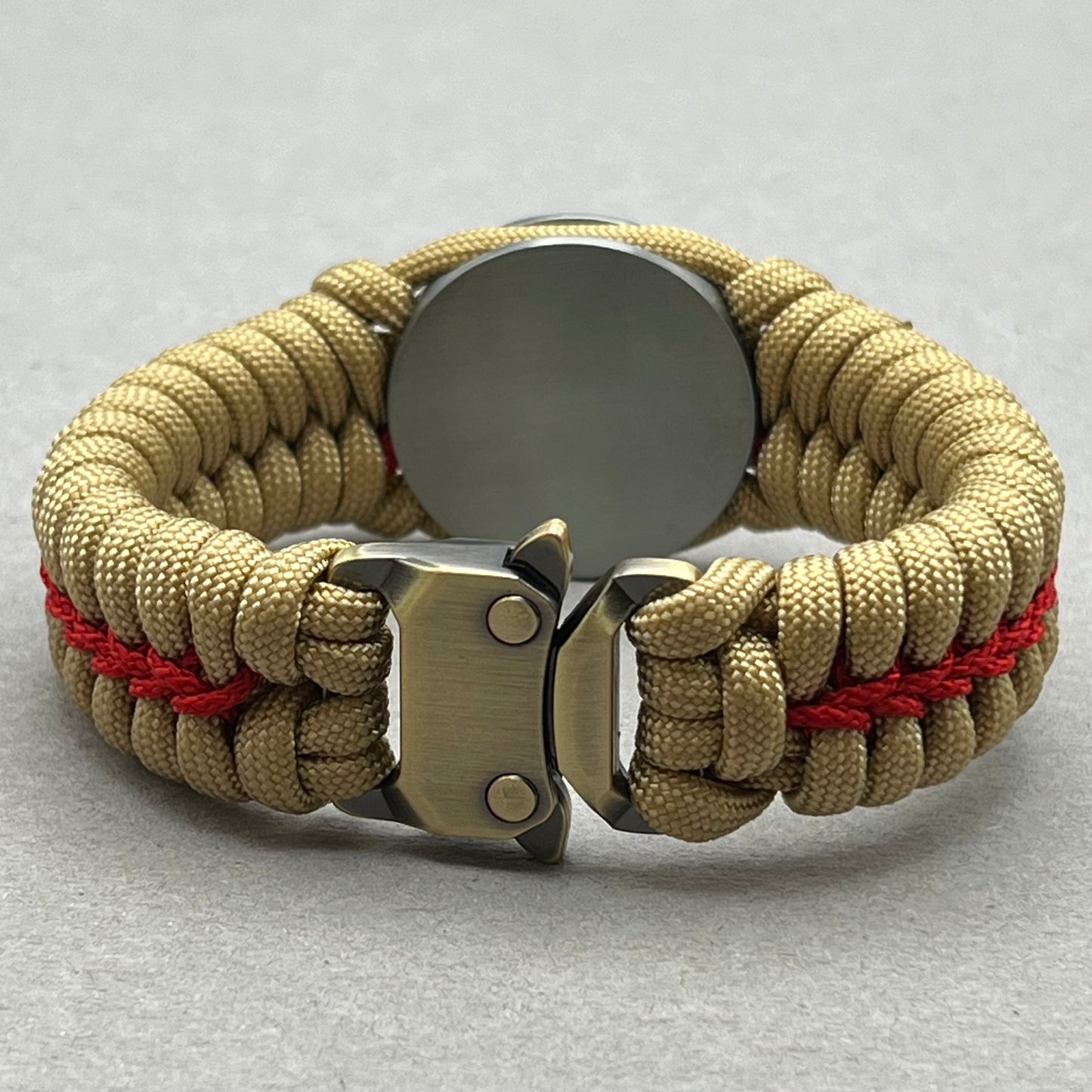 United States Marine Corps Iwo Jima handcrafted paracord bracelet. 3D UV printed injection molded beaded medallion.