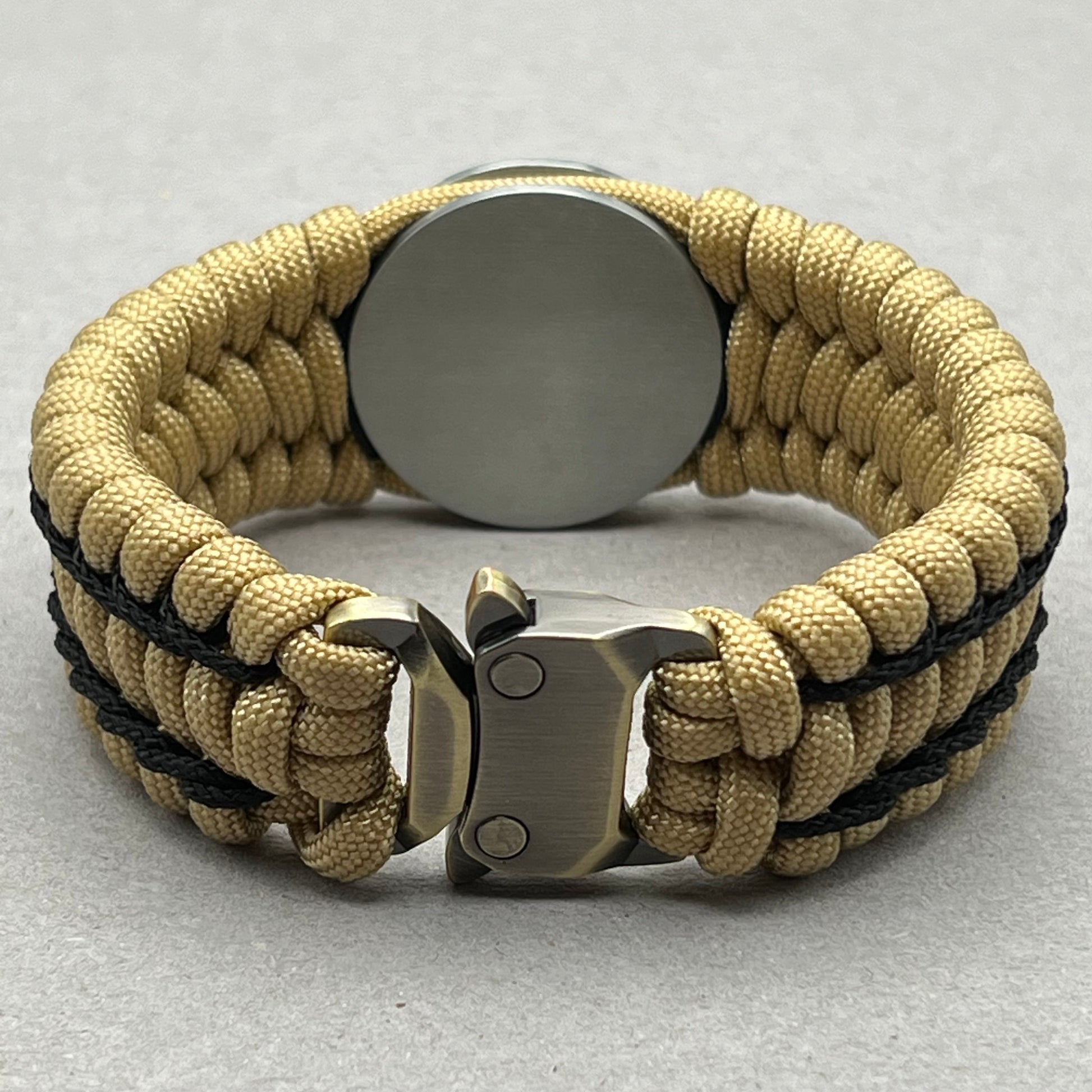 United States Marine Corps Iwo Jima handcrafted paracord bracelet. 3D UV printed injection molded beaded medallion.