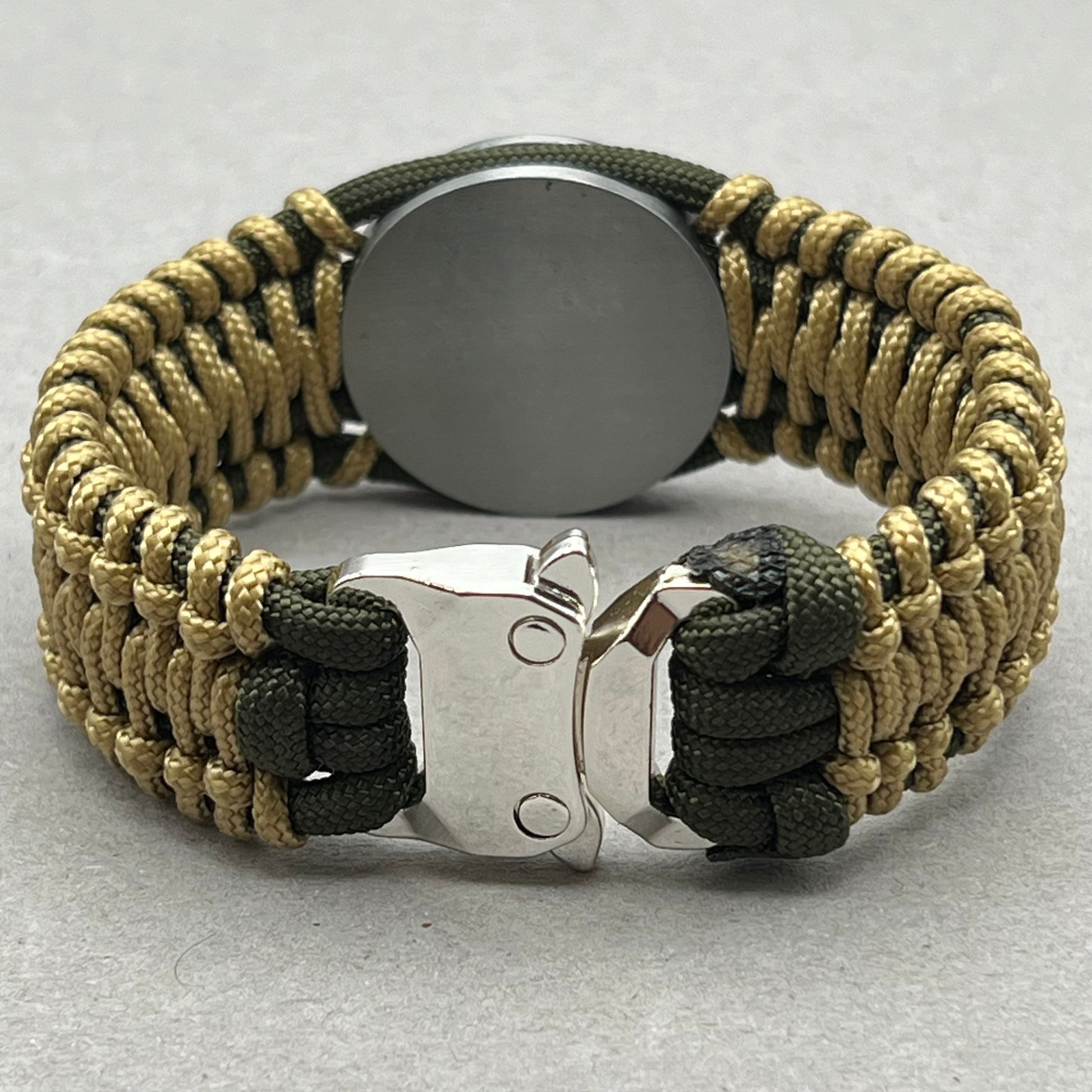 United States Marine Corps Iwo Jima handcrafted paracord bracelet. 3D UV printed injection molded beaded medallion.