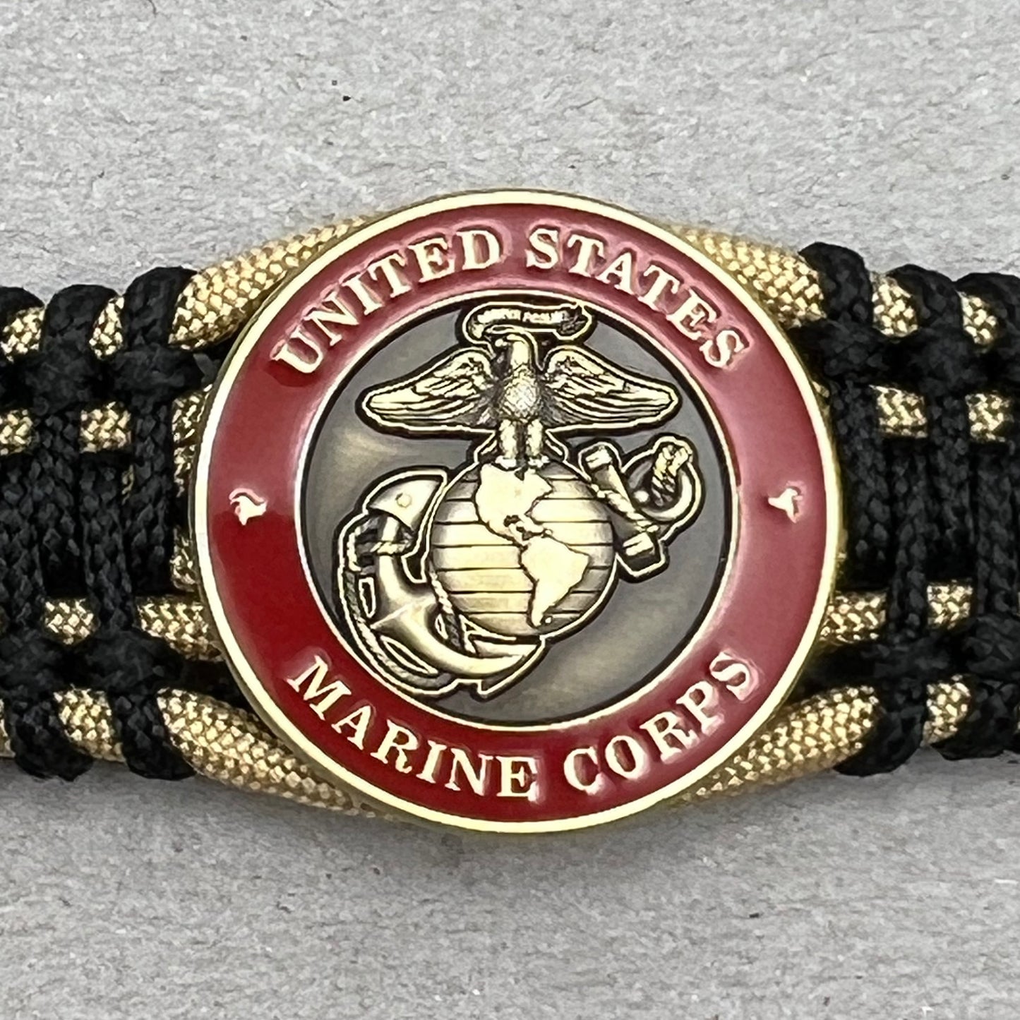 United States Marine Corps paracord bracelet.