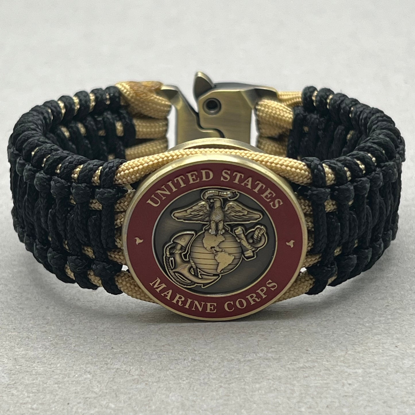 United States Marine Corps paracord bracelet.