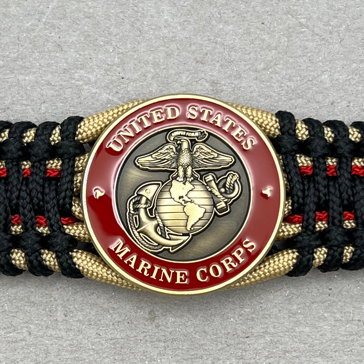 United States Marine Corps paracord bracelet.