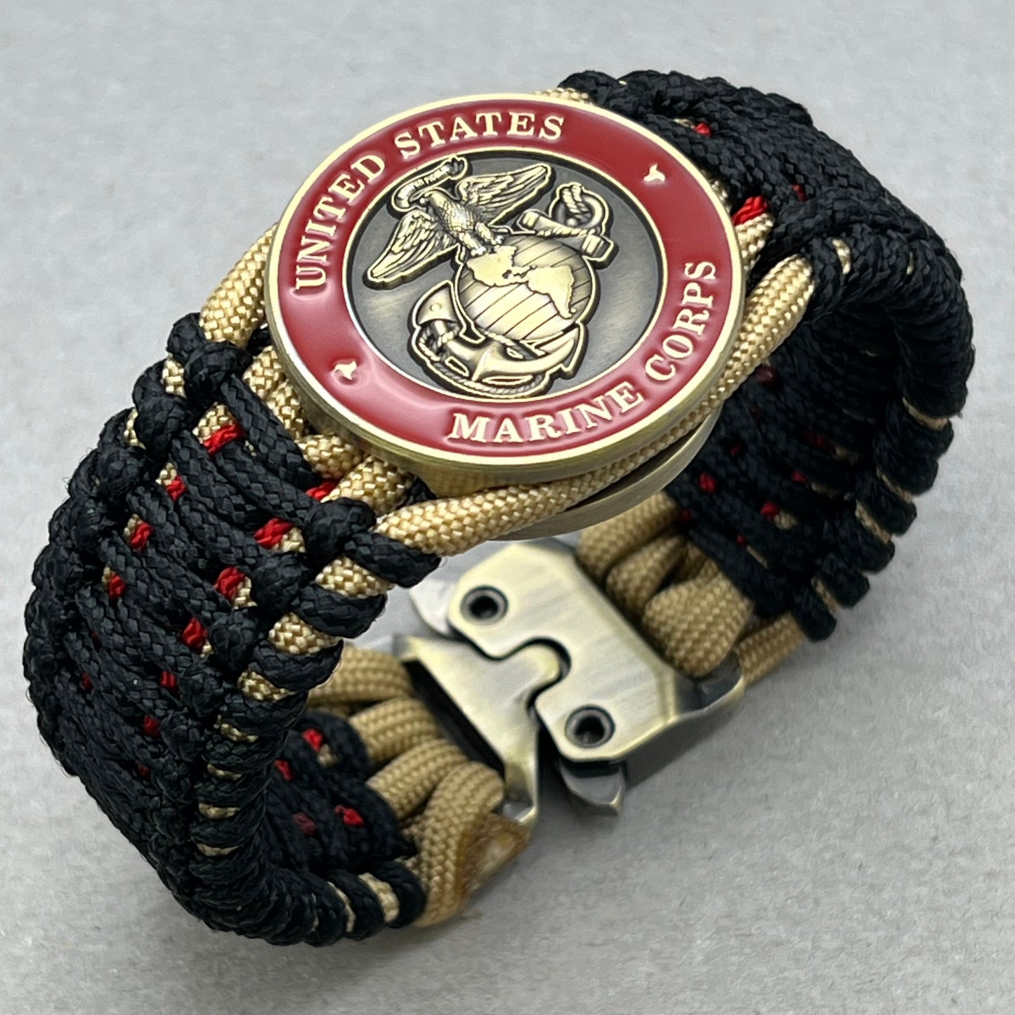 United States Marine Corps paracord bracelet.