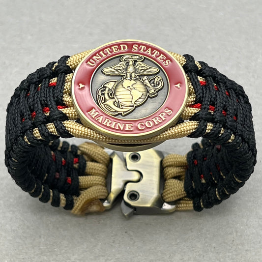 United States Marine Corps paracord bracelet.