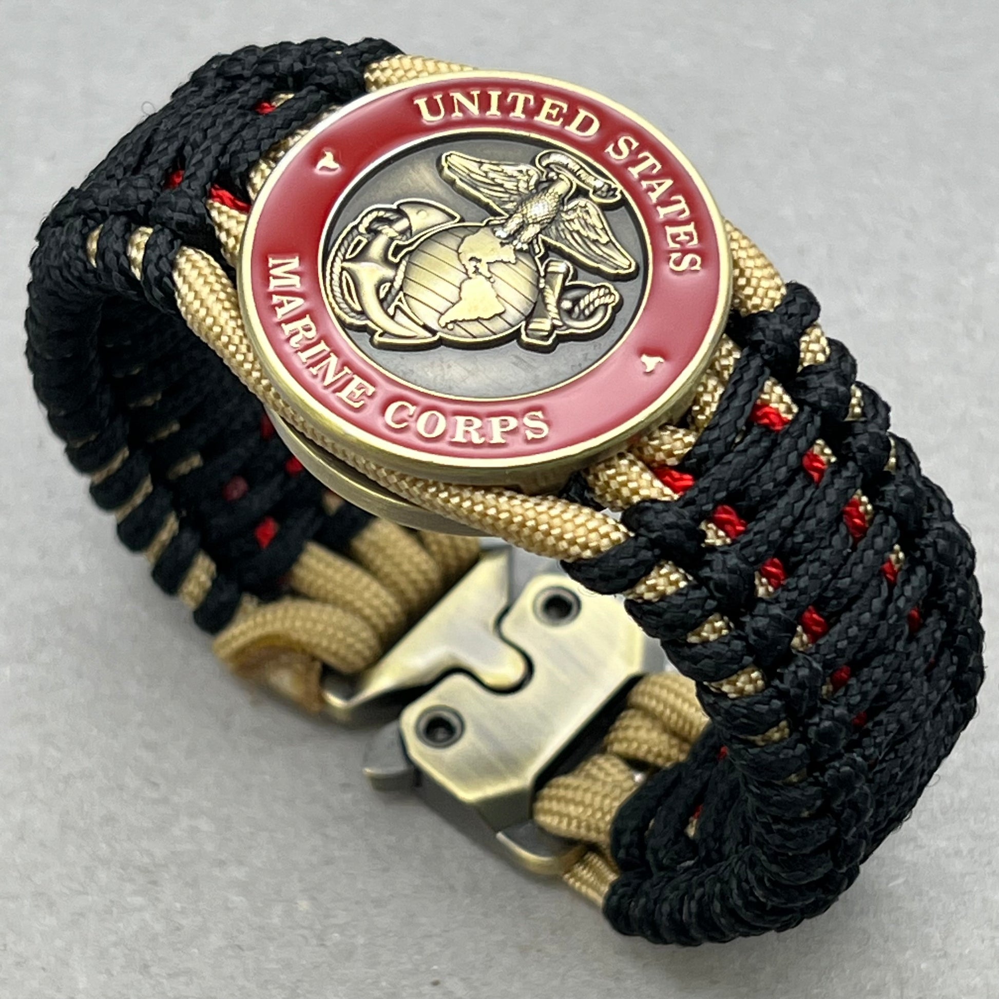 United States Marine Corps paracord bracelet.