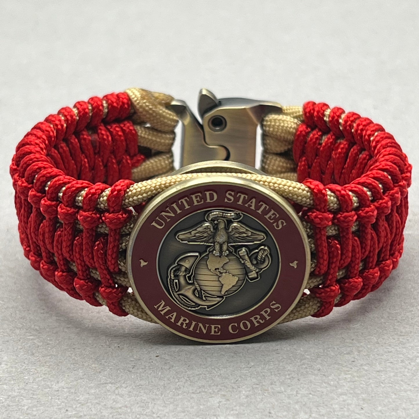 United States Marine Corps paracord bracelet.