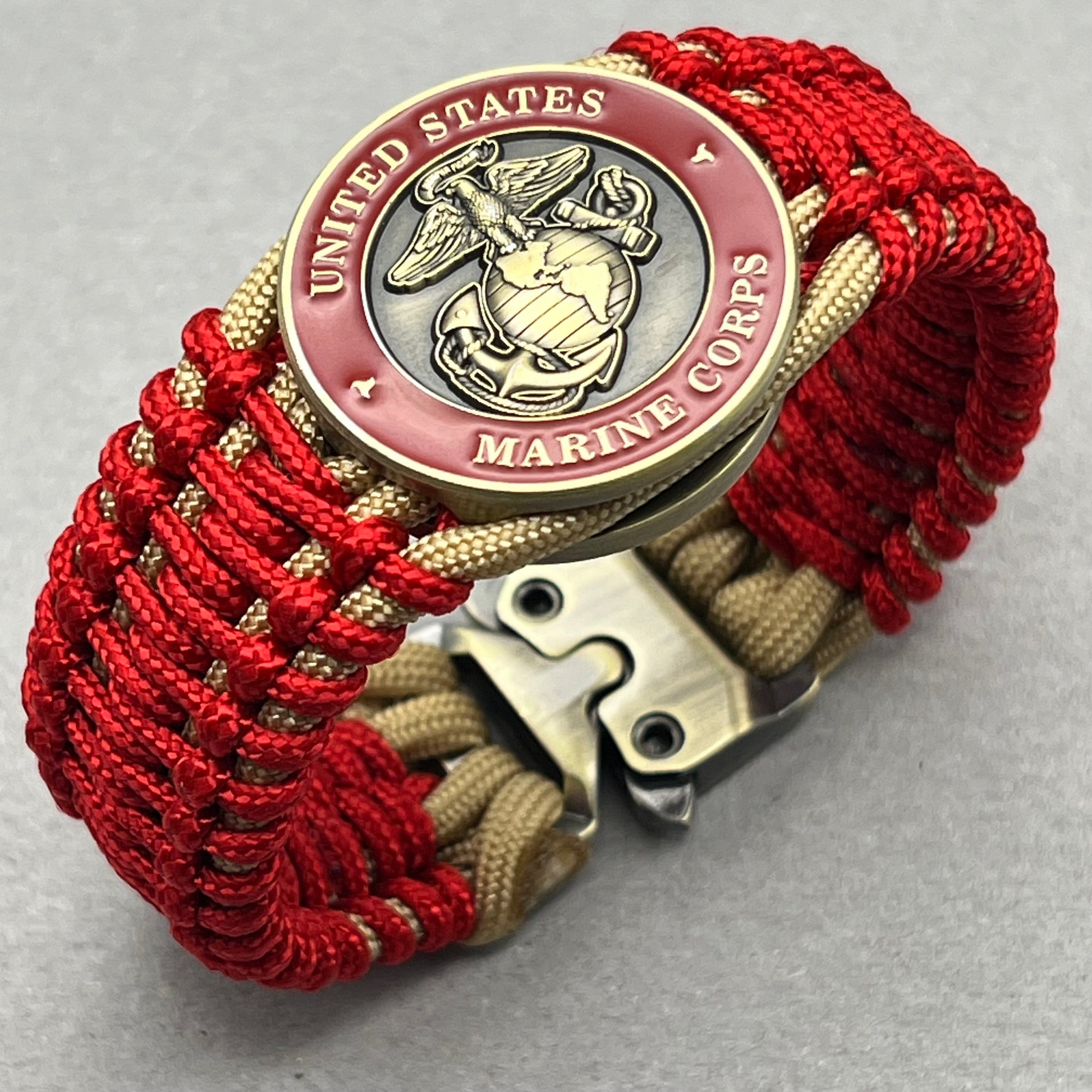 United States Marine Corps paracord bracelet.