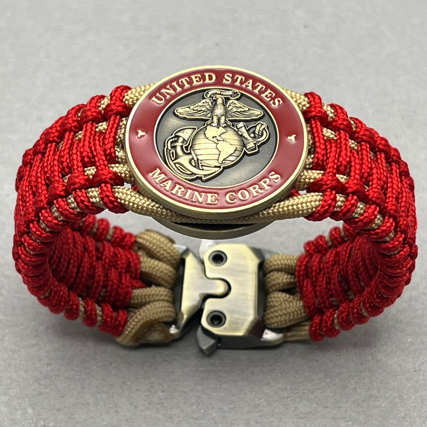 United States Marine Corps paracord bracelet.