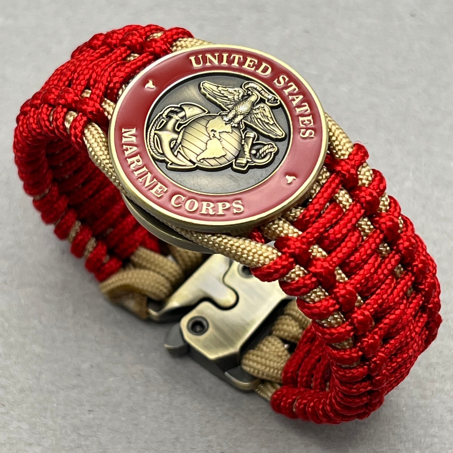 United States Marine Corps paracord bracelet.