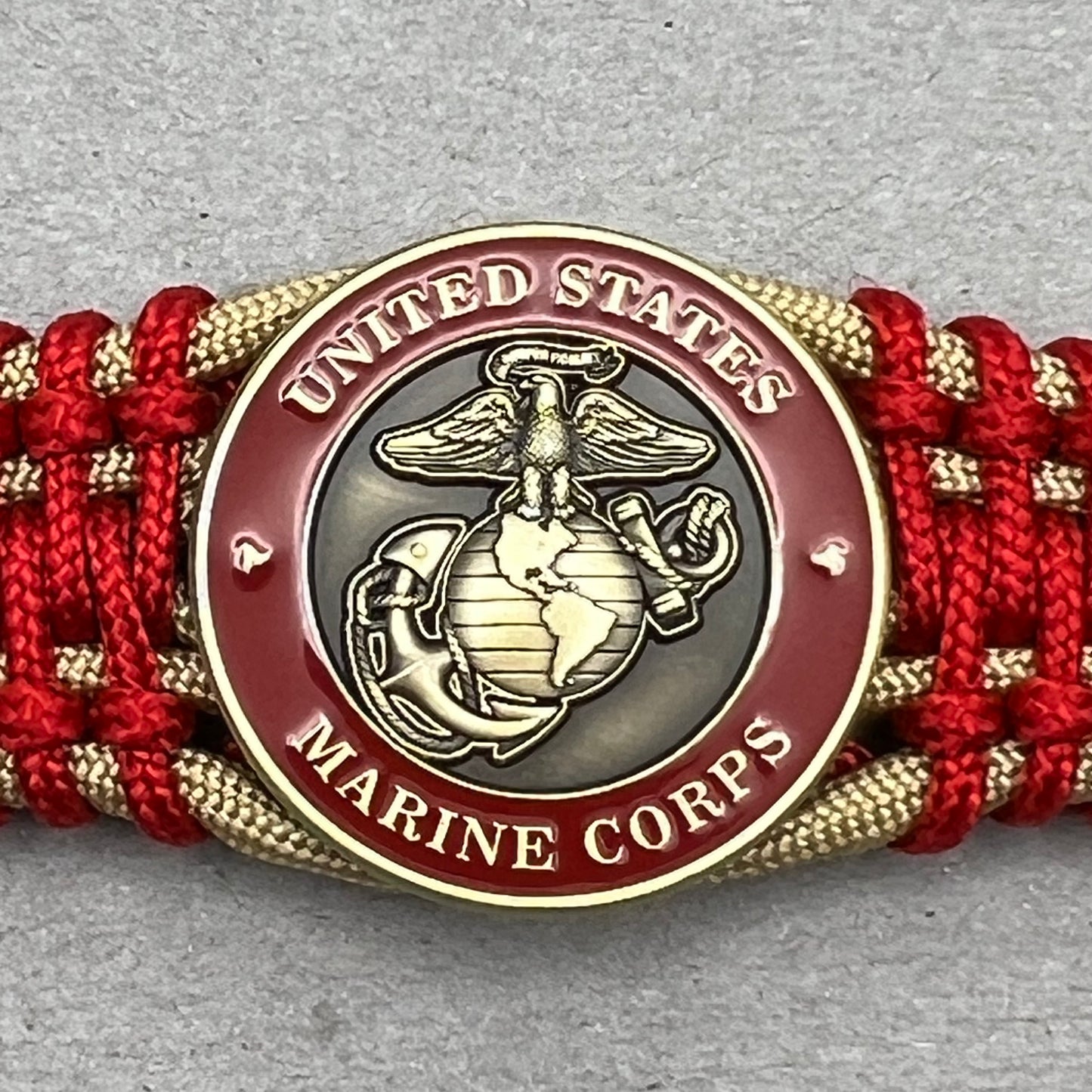 United States Marine Corps paracord bracelet.